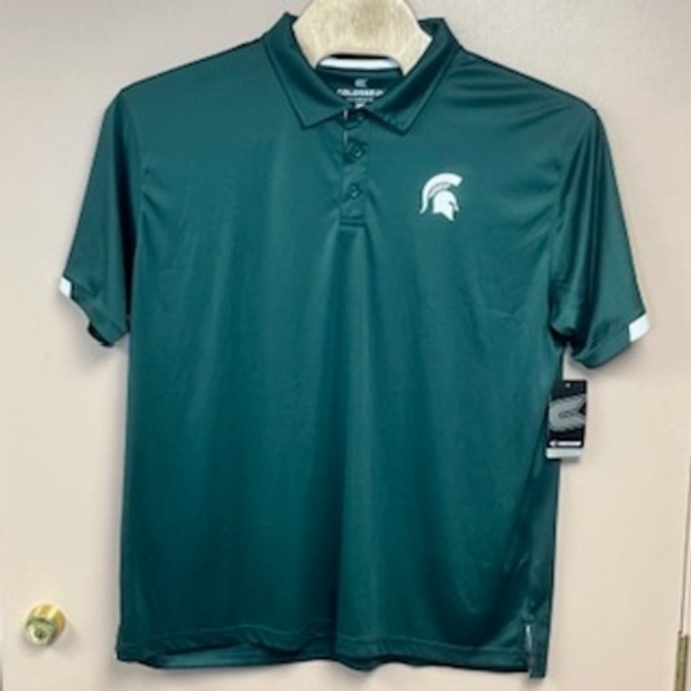 Colosseum Michigan State Spartans Mens XXL‎ Green Polo Shirt FFPS10225 NWT